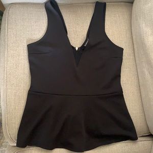 Black Express Peplum Top